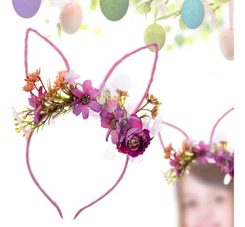 2 Diadema Con Orejas De Conejo De Pascua, Bonito Aro Para El