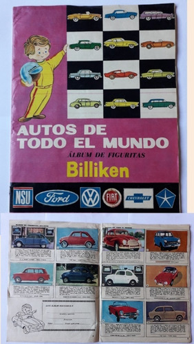 Album De Figuritas Billiken Autos De Todo El Mundo 1974