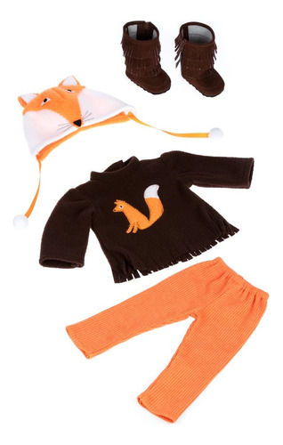 - Foxy - Conjunto De 4 Piezas - Gorro, Blusa, Calzas Y Botas