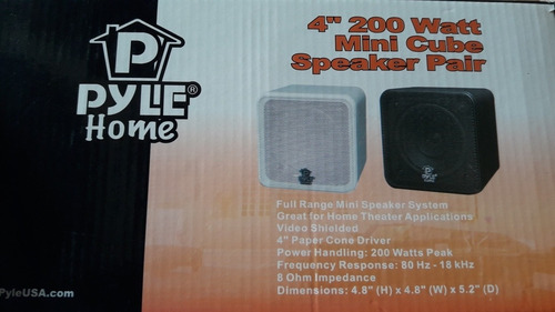Parlantes. Pyle Home Mini Cube 4 Pulgadas 200 Watts. Nuevos