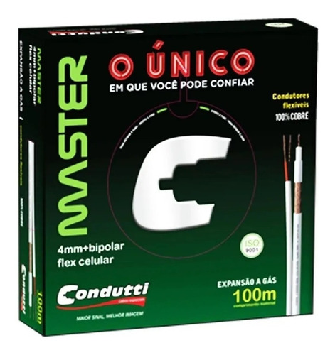 Caixa  Cabo Coaxial Cftv 4mm 75% + Bipolar Celular Master