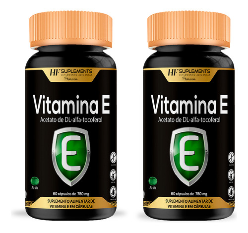 2x Vitamina E 400ui Alfa Tocoferol 60 Caps Hf Suplements