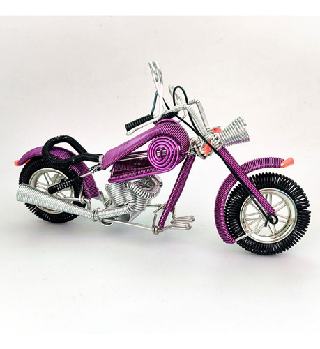 Modelo De Motocicleta Escultura De Motocicleta Púrpura