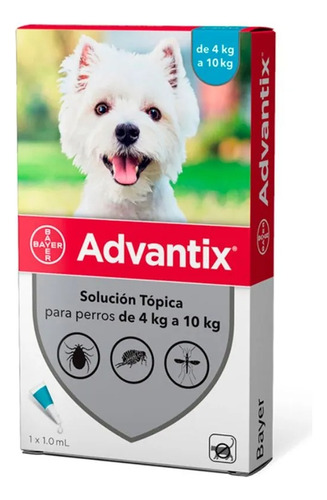 Advantix Pipeta Perros De 4-10 Kg Vet Juncal Blanco
