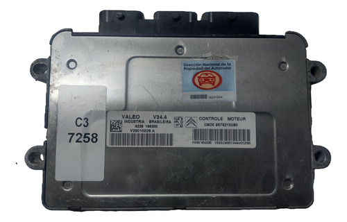 Ecu Citroen C3 1.5l 8v Valeo V34.4 2010+ (usado) (Usado)