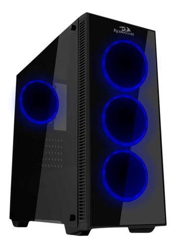Imagen 4 de 9 de Gabinete Pc Gamer Redragon Sideswipe Gc-601 Vidrio 4 Fan Rgb