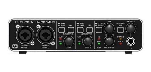 Interface Behringer U-phoria Umc204hd | 2 Anos Garantia | Nf