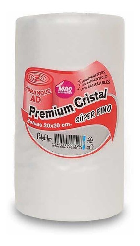 Bolsas Rollo Arranque 20x30 Premium Cristal Super Fino X1 U.