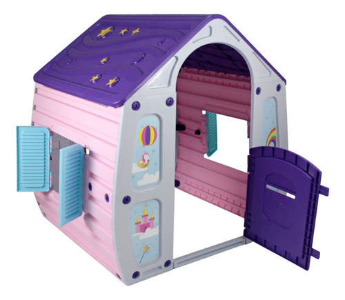 Casinha De Brinquedo Infantil Unicórnio Bel Cor Colorida