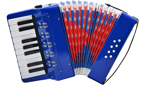 Acordeon Infantil Grande 17 Teclas / 8 Bajos Azul