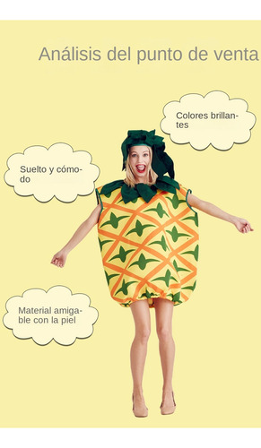 Halloween Spoof Divertido Fruta Piña Forma Cos Disfraz