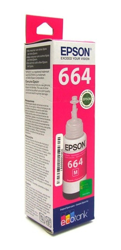 Botella De Tinta Epson 664, Para Serie L De Epson, Magenta