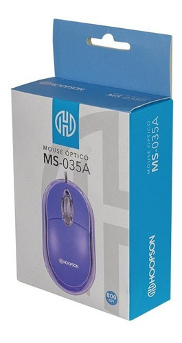 Mouse Óptico Hoopson Usb Ms-035 800dpi Cor Azul