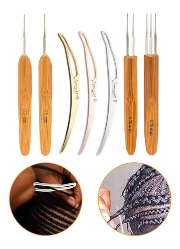 7 Ganchos De Ganchillo Para Rastas Para El Cabello, De