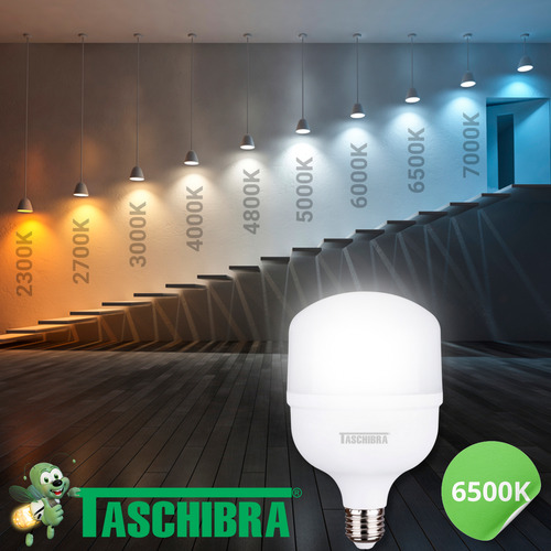 Kit 2 Lâmpadas 50w Ultra Bulbo Branca 6500k Taschibra Bivolt