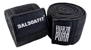 Vendas De Rodillas 200cm Balboafit Powerlifting Boxeo Gym Color Negro