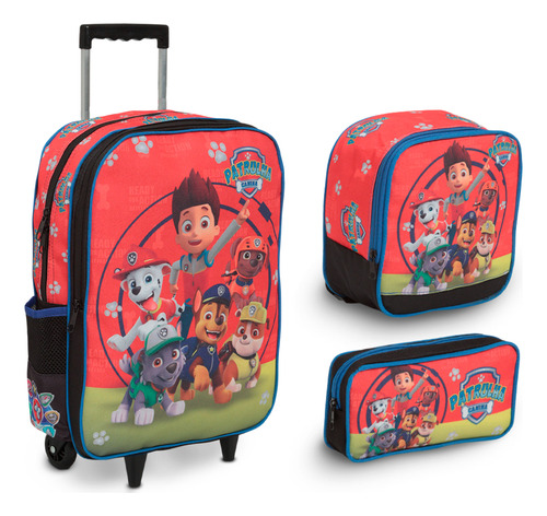 Kit Mochila Infantil Com Lancheira Térmica Patrulha Canina