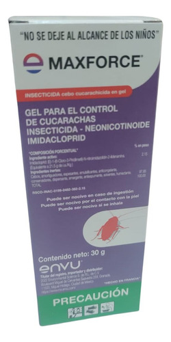 Insecticida Control Cucarachas En Gel Jeringa Maxforce 30g