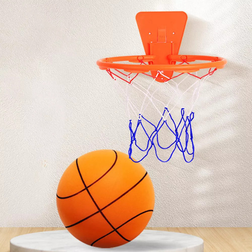 - Basquete Silencioso Com Aro, Bola Esportiva Tamanho 7