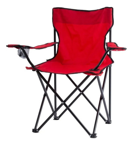 Cadeira dobrável de pesca pesada Capitan Camping - vermelha