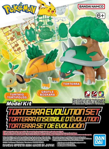 Pokemon Turtwig, Grotle, Torterra +pku Plamo Snap Kit Bandai