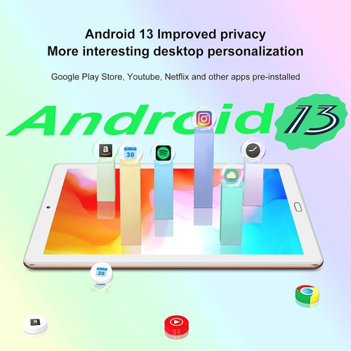 Tablet Yestel X2 Android 13 10,1 Pulgadas, 10 Gb De Ram, 64