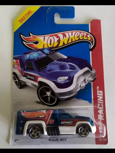 Hot Wheels Rescue Duty Azul Camioneta Support Race