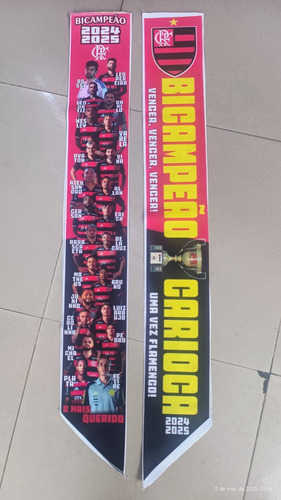 Faixa Flamengo Bicampeão Carioca Cariocão Estadual Campeão
