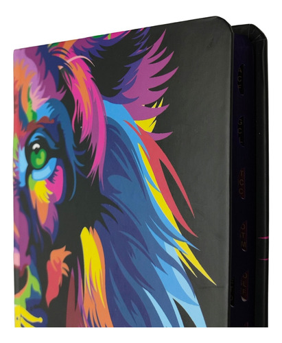 Bíblia Com Harpa Rc Slim Capa Leão Colors Com Índice