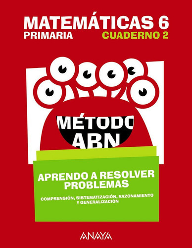 Matemãâ¡ticas 6. Mãâ©todo Abn. Aprendo A Resolver Problemas 2., De Durán Siles, Juan Antonio. Editorial Anaya Educación, Tapa Blanda En Español