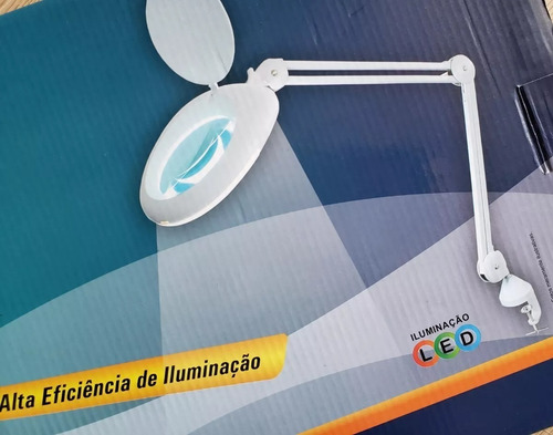 Lupa Luminária Led Braço Extensível Amplia 5x Bivolt Solver