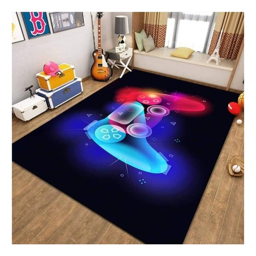 Alfombra Lisa Juvenil Infantil Gamer Varios Diseños 120x170