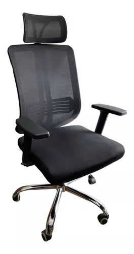 Silla Ergonómica Oficina Ejecutiva Soporte Lumbar Reclinable Color Negro