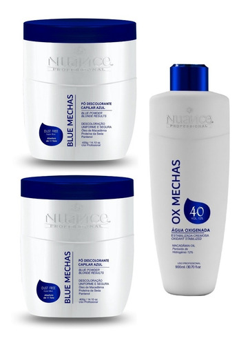 Imagem 1 de 3 de Nuance Descoloraçao Kit 3x1 ( 2 Po Descolrante + 1 Ox) Combo