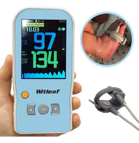 Oximetro Pulsometro Portatil Sonda Neonatal Witleaf Az