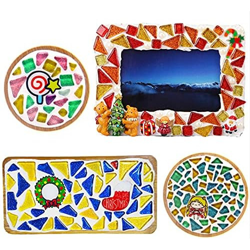 Teselas De Mosaico De Forma Irregular Mezcla De Colores...