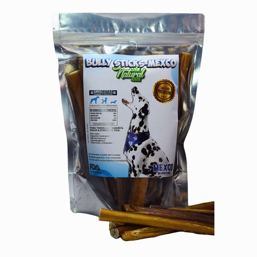 Mexco Pet Chews, Bullysticks Paq. 1 Kilo De 8 A 9 Pulg. 