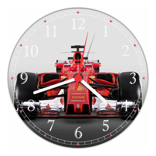 Relógio De Parede Carros Fórmula 1 Ferrari Vermelha