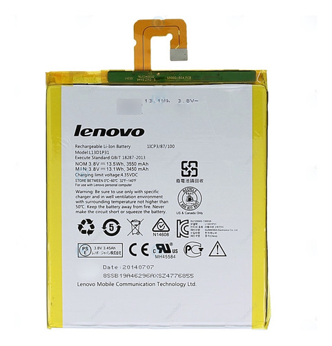 Flex Bateria Original Lenovo Tb3 710f  Poco Uso