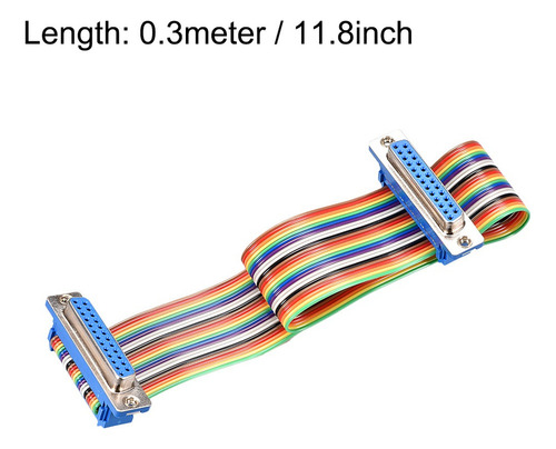 Cable Plano Flexible Idc De 25 Pines Db25 Hembra A Db25 Hemb