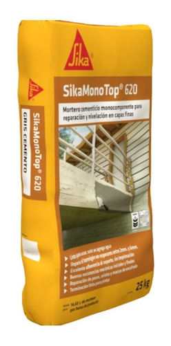 Sika Monotop 620 Mortero De Reparación Capa Fina 25 Kg