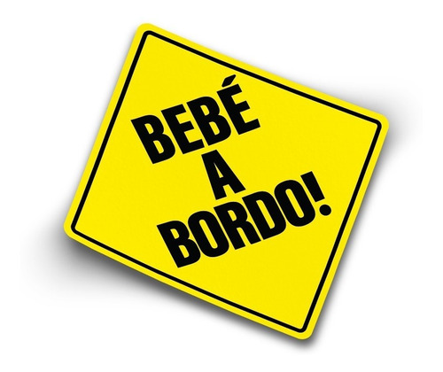 Bebé A Bordo Sticker Vinil Adhesivo Auto Señaletica