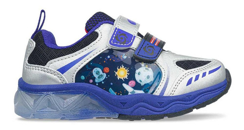 Tenis Con Luces Niwer Plata Para Niño Los Gomosos