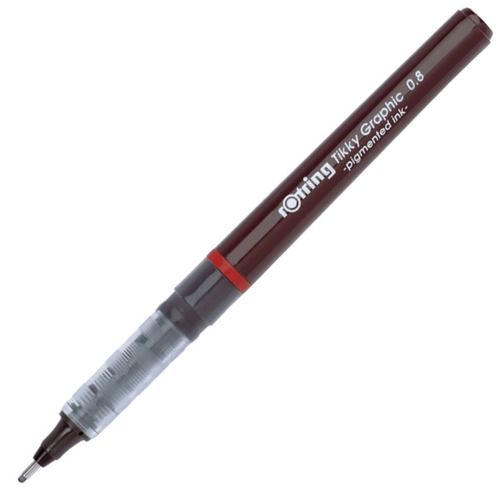 Rotring Tikky Fine Liner Fiber Tip Graphic Pen, 0.8 Mm,...