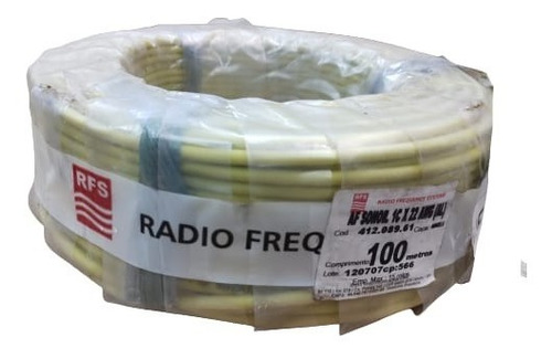 Cabo Microfone Som Mono 1x22 Awg Rfs 100 Mts Pronto Envio