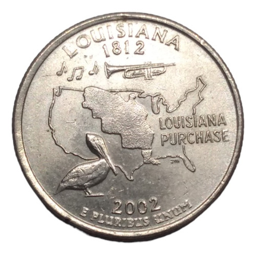 Moneda 1/4 Quarter Dolar 25 Cents Usa Louisiana   Envio $60