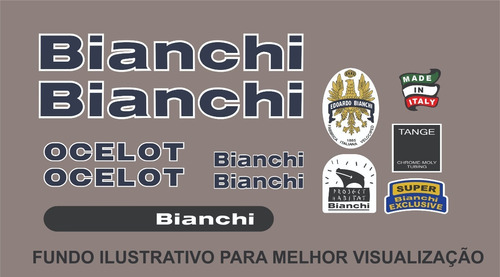 Adesivos Bicicleta Antiga Bianchi Ocelot  - Frete Grátis