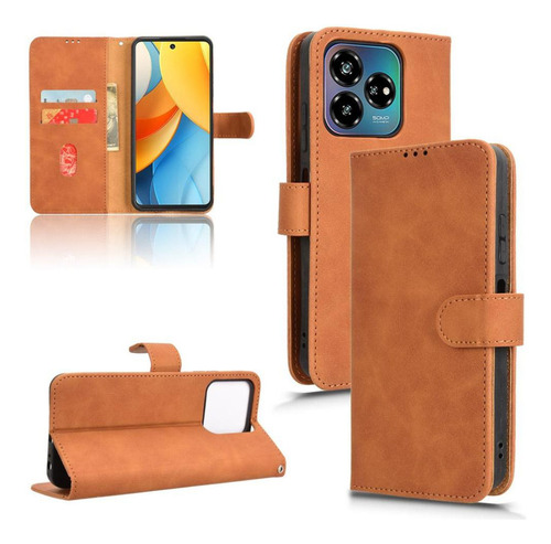 Funda Abatible For Zte Axon 60 Lite Cartera Tarjeta De*/