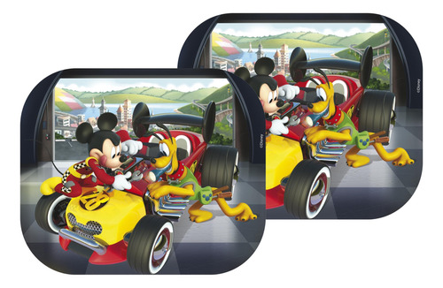 Cortina Auto Lateral Plegable Disney Mickey Sobre Ruedas Dis