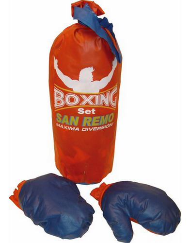 Set Boxeo San Remo Chica 40cm Bolsa Y Guantes Ploppy 368224